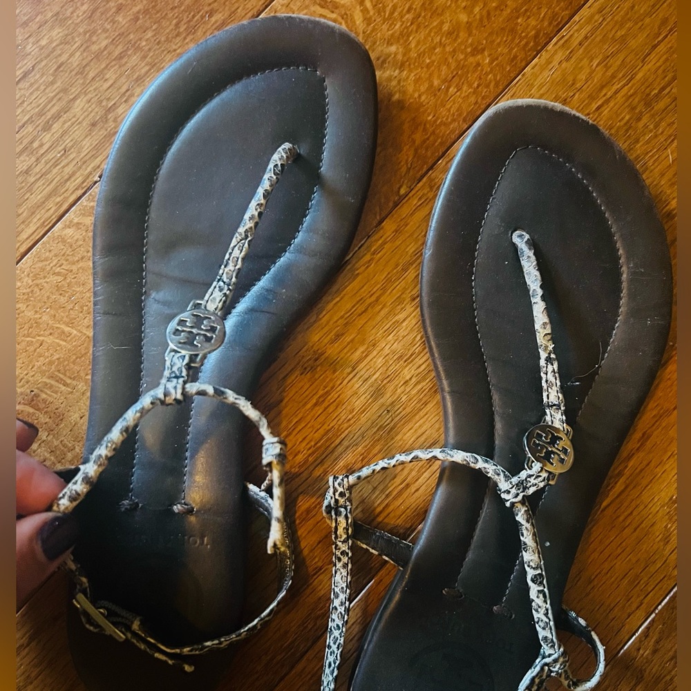 Tory Burch sandals, size 6.5 - these have been loved and are in fair condition!